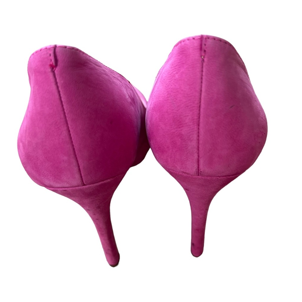 Jessica Simpson JP Sandous Heels Womens Size 8.5 B Pink Suede Leather Pumps - Picture 9 of 11